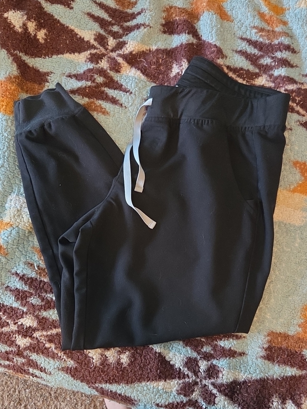 Figs Zamora Black Scrub Pants Petite